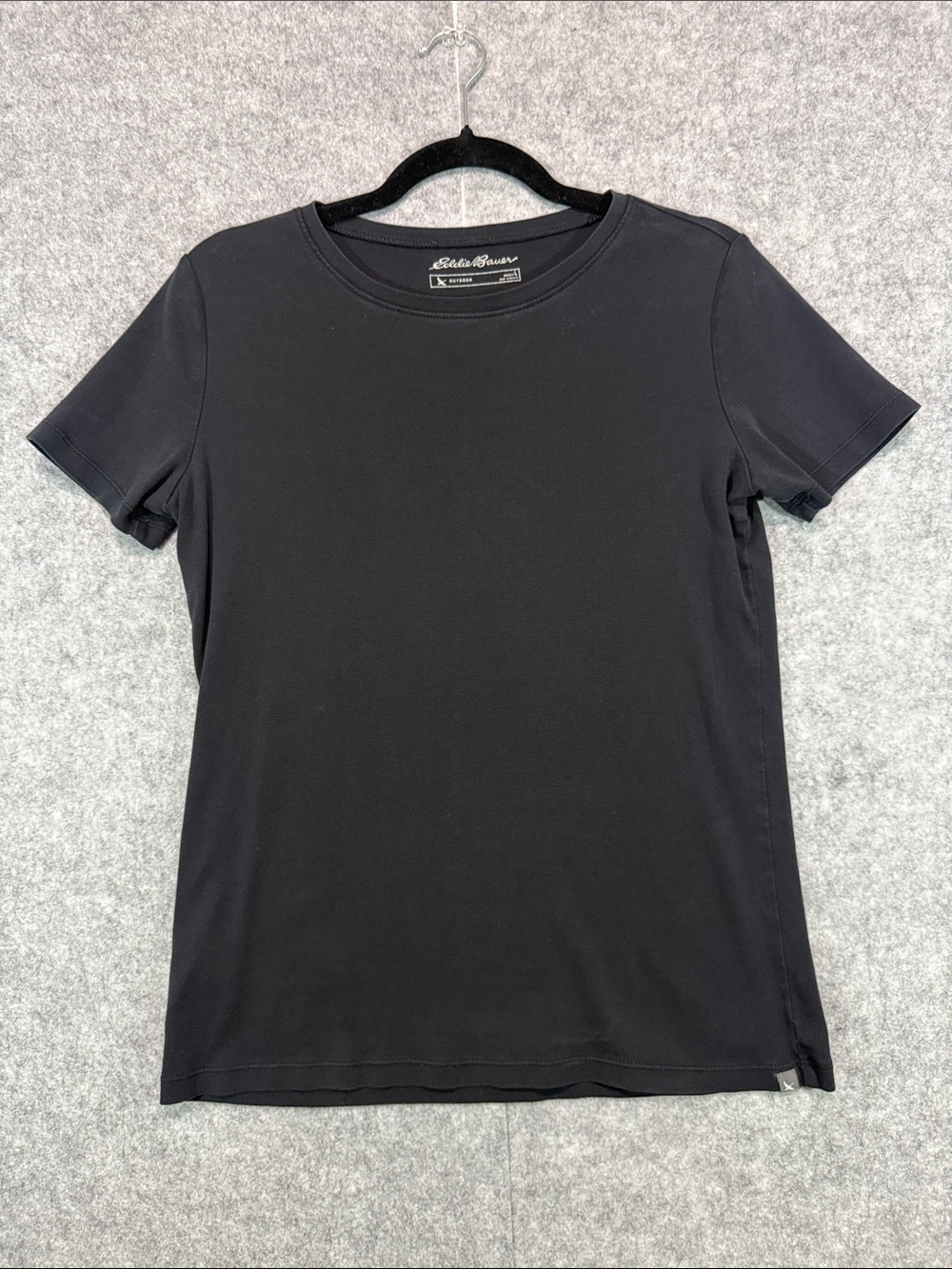 Eddie Bauer Crewneck Tee Shirt - Black Classic Short-Sleeve - Basics Casual